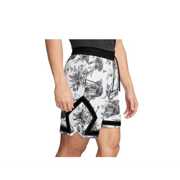 Air Jordan Sport Dri-FIT Mens Large Shorts Printed White‎ Diamond FV8614 100 - Picture 5 of 8